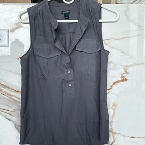 Grey J. Crew Blouse